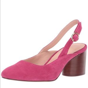 J.Crew suede slingback sage pump